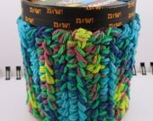 Bubblegum Rainbow Sherbet Crocheted Ice Cream Cozy