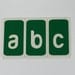 Wood Alphabet Flashcards Green Set of 26 Lower Case Letters
