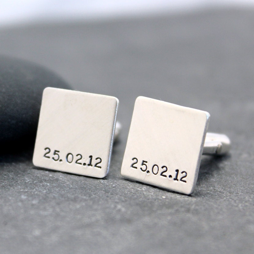 THE DAY, initial Cufflinks, Cuff links, for men