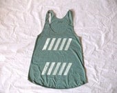 Woman's White Backslash Racerback Tank