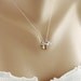 Personalized Mother Necklace, Sterling Silver Initial Monogram Necklace, Orchid Birthstone Jewelry, Pearl, Beer Quartz, Bridesmaid Gifts
