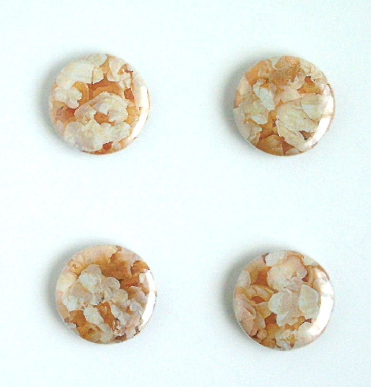 Popcorn Button Magnets OOAK