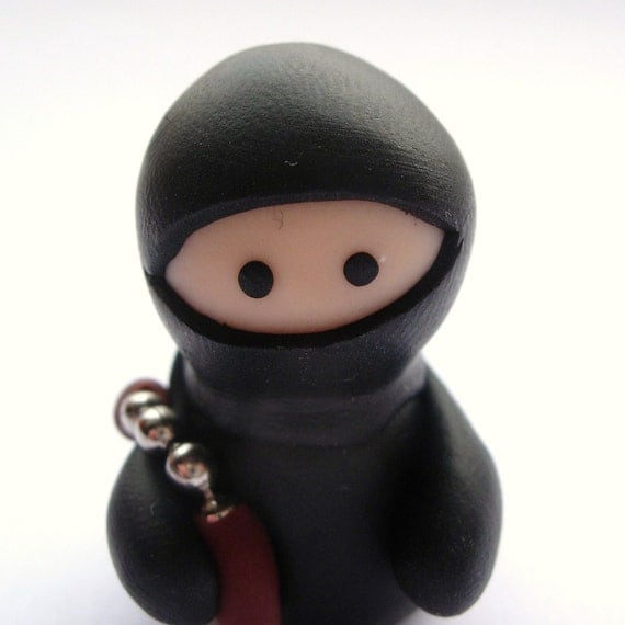 Little Black Ninja with Nunchucks