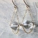 crystal quartz earrings, gold gemstone jewelry