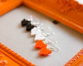 Fox Earrings Laser Cut Plastic Orange wildlife animal creature