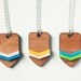 Chevron Necklace laser cut wood and plastic