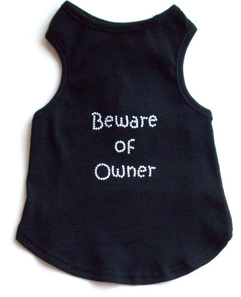 Beware of Owner wife beater tank Medium