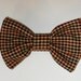Dog or Cat Bow Tie: Brown Plaid Dapper