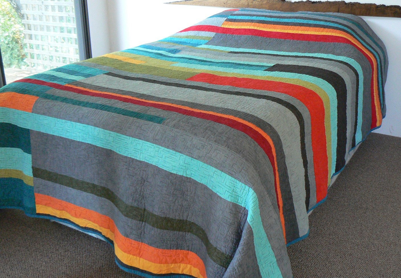 Mid-Century Modern Queen Quilt - Made to order