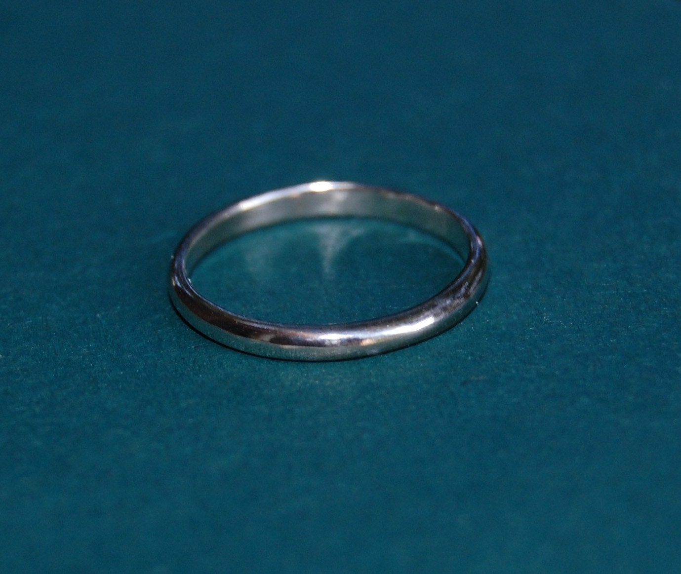 White Gold 2mm Domed Wedding band- A Nice Slice of Gold