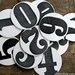 Wedding Table Numbers: Letterpress Coasters (20ct)