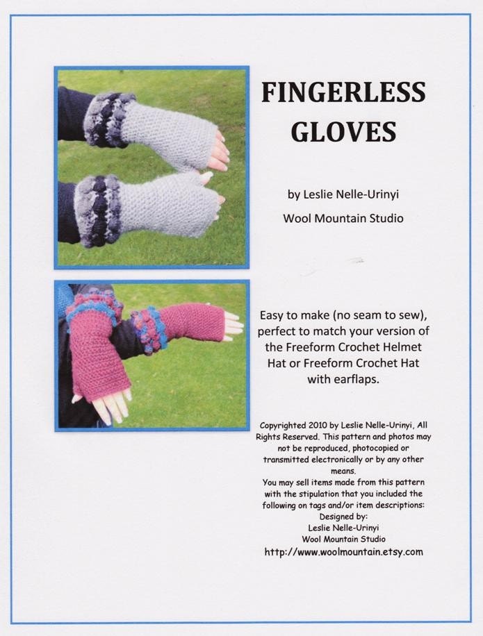 E Pattern For Crochet Fingerless Gloves with Bobble Cuffs Permission to sell items made from this pattern