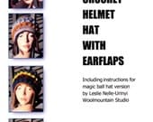 E Pattern for Crochet Helmet Hat Freeform Freestyle with Earflaps Permission to sell items made from this pattern