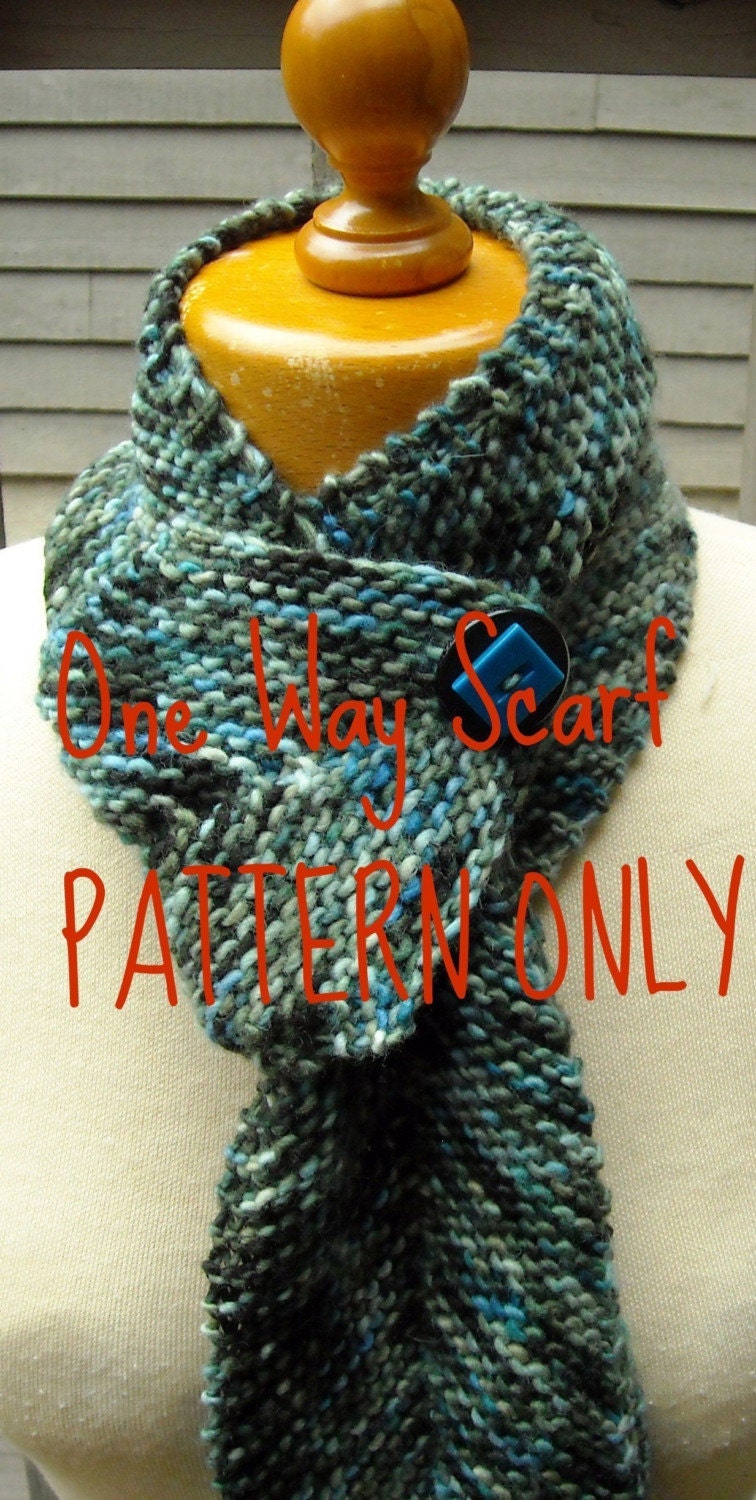 One Way Scarf Knit Pdf  Pattern by Woolmountain Studio Permission to sell items made from this pattern