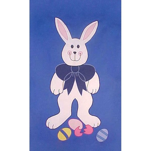 2002 - Easter Bunny With Bow - Full Size Flag
