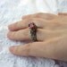 The ENCHANTED PRINCESS Tourmaline engagement ring in silver and 14k gold RESERVED for Francie