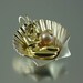 The BIRTH OF VENUS silver and gold pendant with pearl - ready to ship