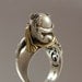 TWO BEAUTIES silver & 14k gold Pearl ring