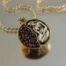 POMEGRANATE silver and bronze garnet pendant
