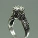 The ENCHANTED PRINCESS White Sapphire 14K gold engagement ring