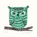 owl block print