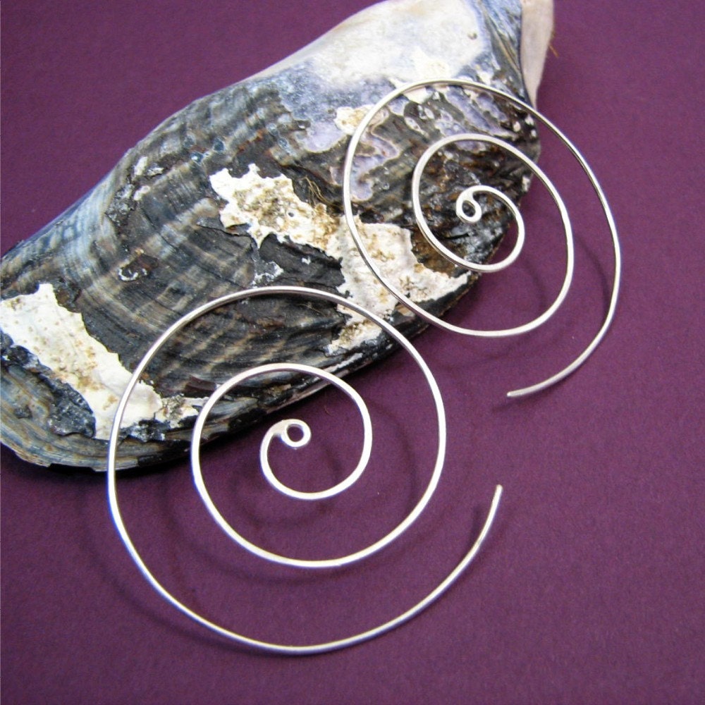 Large Spiral Earrings