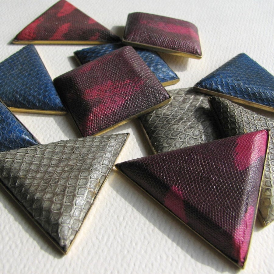 Vintage Snakeskin-Covered Shapes for Your Creations