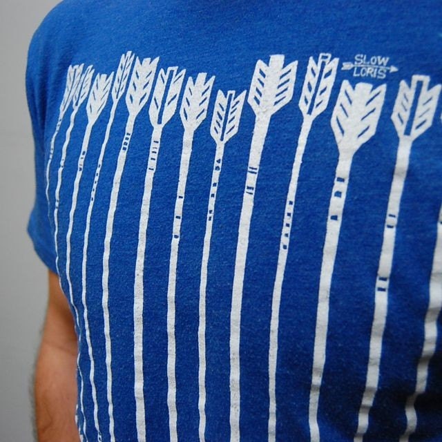 Arrows on vintage blue