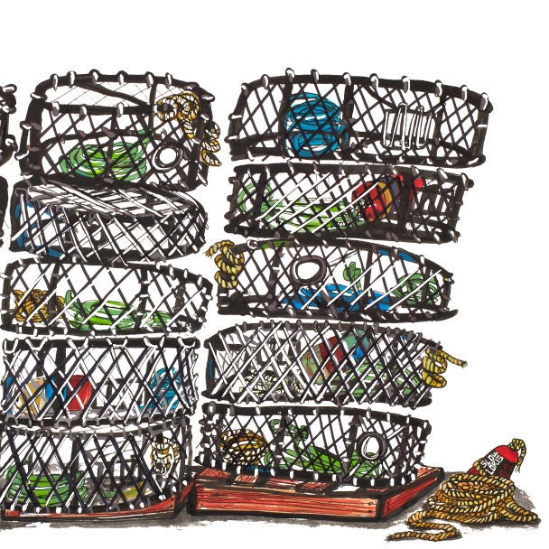 Crab pots large print