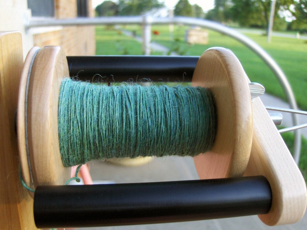 SUCCULENT 4oz heathery green Art Club combed tops from hand dyed wool and nylon
