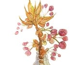 Cards - Cherry Twig, set of 4 - FREE Shipping within US