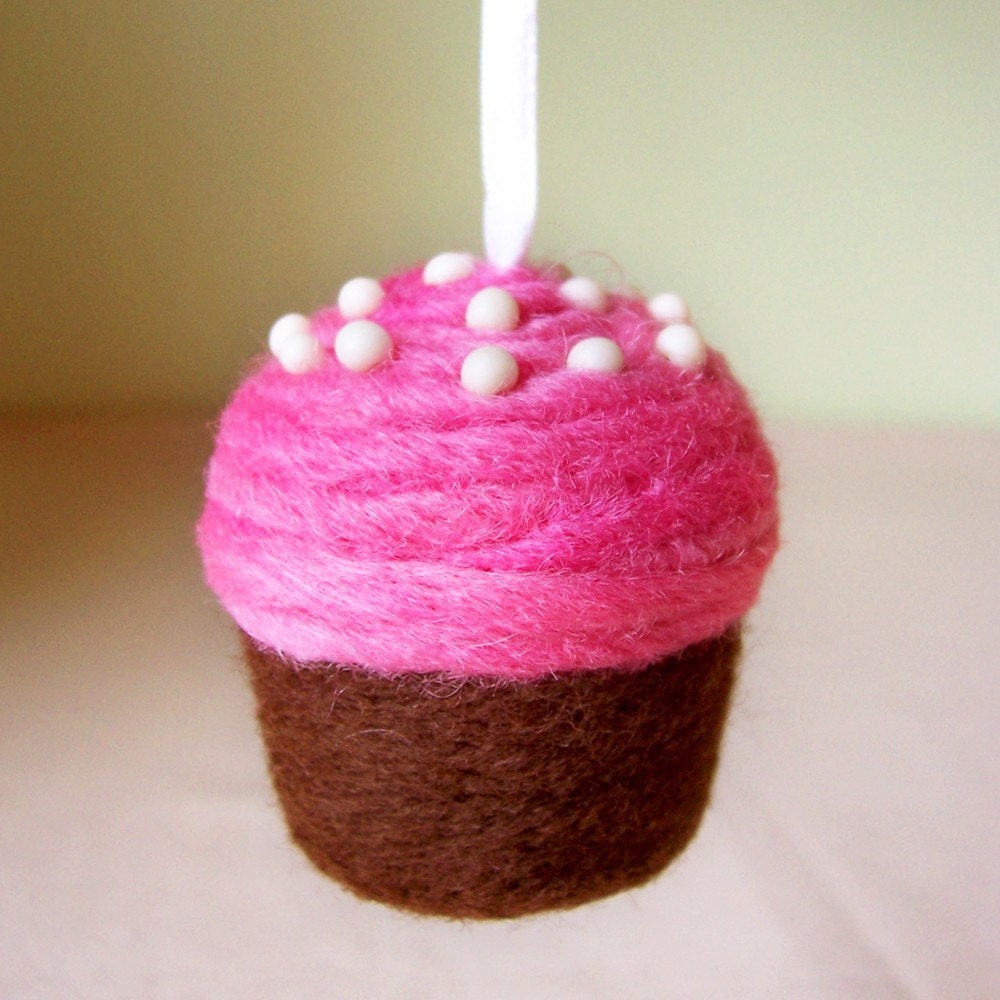 Ornament - Mini Cupcake, Chocolate and Strawberry