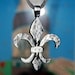 Twisted Fleur de Lis Necklace, limited edition, stainless steel, Mardi Gras, Who Dat