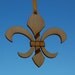 Twisted Fleur de Lis Christmas Ornament, wooden - New Orleans Saints- Who Dat