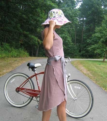 Soy and Organic Cotton Wrap Dress with Hemp Ties- Choose Your Color