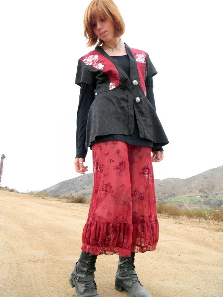 Red Lace Bloomers