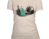 LADY In The AQUA DRESS - Organic Cotton Scoop Neck Tshirt