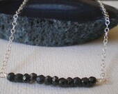 Spinel Faceted Rondelle Sterling Silver Necklace, Bridesmaid Gift, Etsy Fashion,
