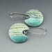 Modern organic polymer clay and sterling earrings in soft metallic colors