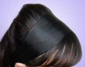 BLACK Silk 3 Inch Soft Fabric Headband