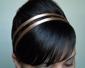 CARAMEL Headband Satin 1/4 Inch Skinny Soft Fabric Hair Accessory