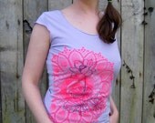 SALE - Womens Lilac Mix and Match Tee size M
