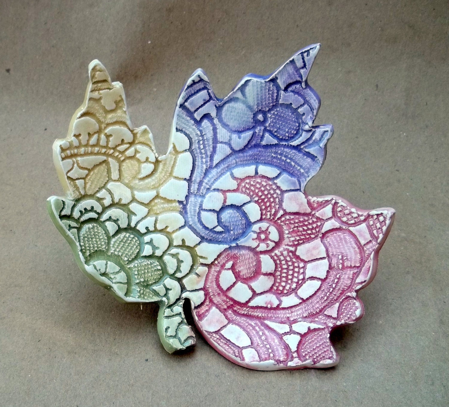 Ceramic Leaf Soap Dish Spoon Rest Anything Dish
