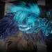 Burlesque Feather Fascinator - Turquoise Sparkle