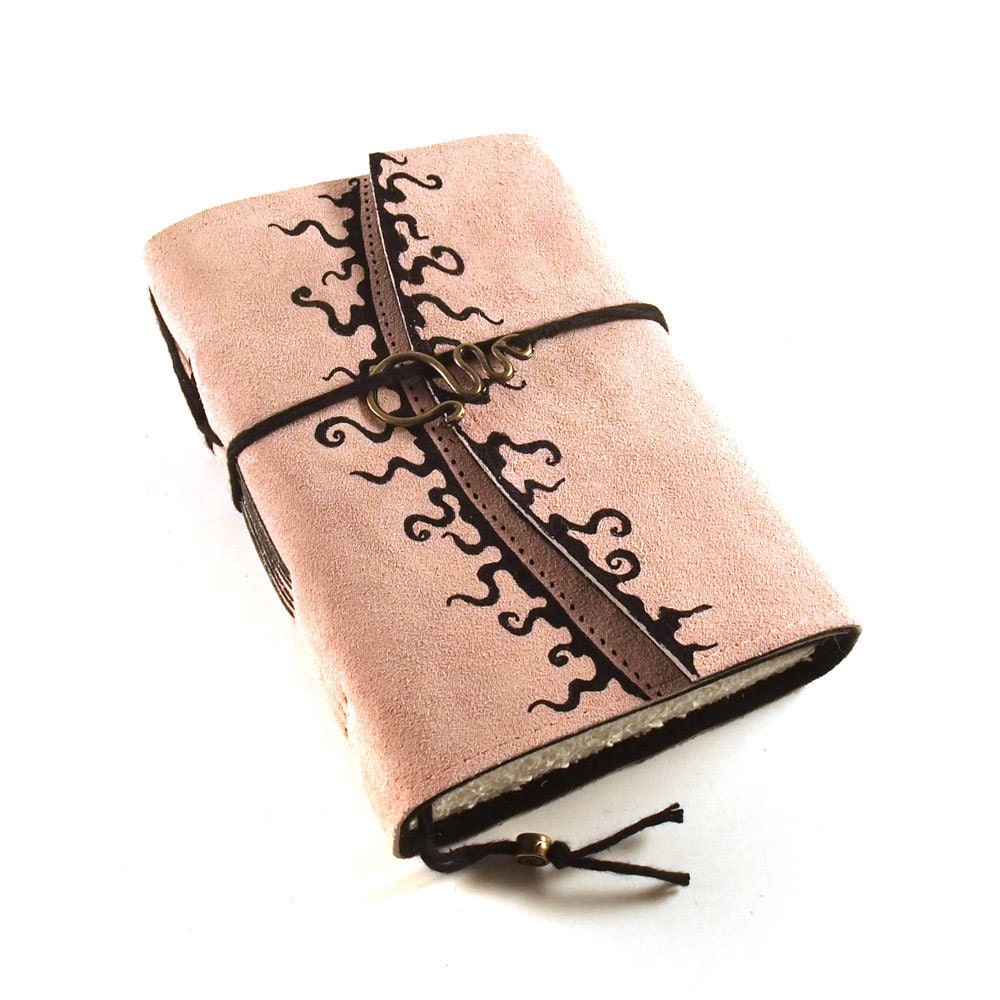 Handmade leather journal, Suede, Gentle
