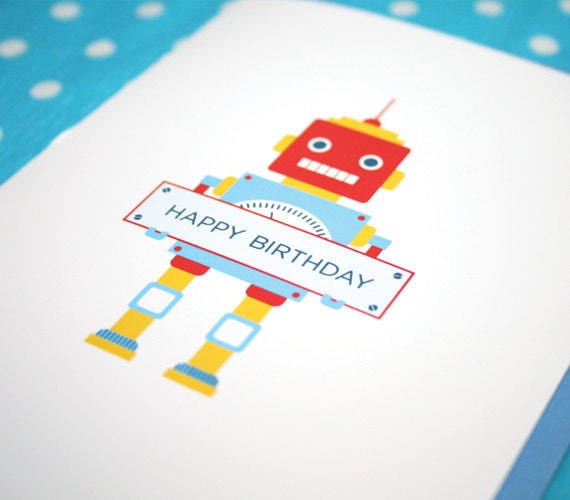 Robot Birthday Card