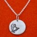 TINY OWL necklace, nickel free White Bronze, handcrafted by Chocolate and Steel