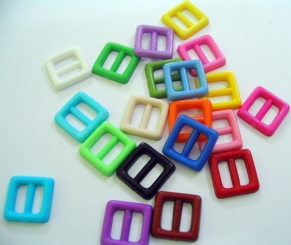 50 pcs Opaque tiny square buckle for Barbie, Blythe and dolls assorted color