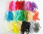 24 yards of Very Tiny pom pom trim assorted colors for making Barbie, Blythe and dolls clothes SET 6
