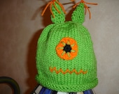 Little Monsters Hand Knit Green on Green